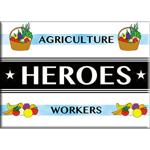 HEROES of COVID-19, Agriculture Workers Heros Magnet, Original Artwork Fridge Magnet, Size - 2.5" x 3.5"
