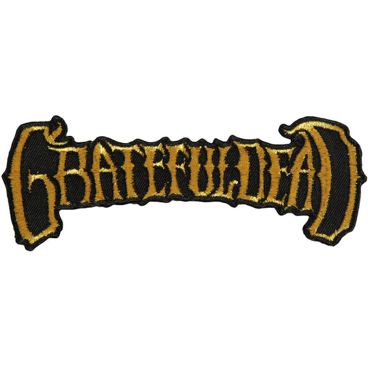 Application Grateful Dead 50th Anniversary Logo in Gold with Metallic Threads