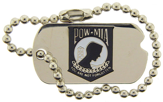 POW, WW & KIA HONOR, POW*MIA DOG TAG With Chain - Original Artwork, Expertly Designed PIN - 1"