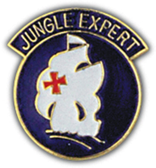 U.S. ARMY, JUNGLE EXPERT - Original Artwork, Expertly Designed PIN - 1"