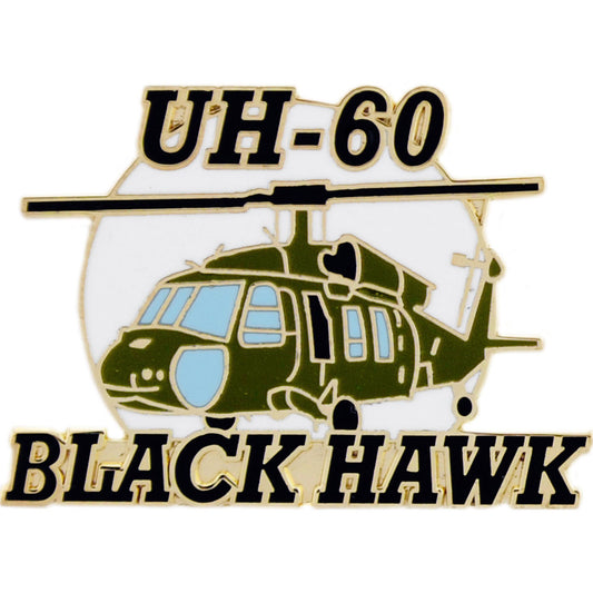 AIRCRAFT & HELICOPTERS, HEL UH-60 BLACKHAWK - Original Artwork, Expertly Designed PIN - 1.5"