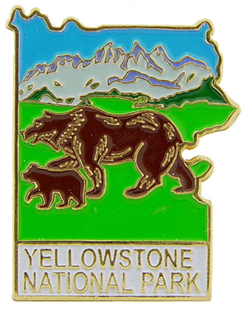 USA STATES, National Park YELLMAP - Original Artwork, Expertly Designed PIN - 1"