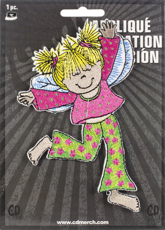 Fairy - Cheri Strole Artwork Embroidered Sew On Patches, 3.2" x 5" Iron On Patch