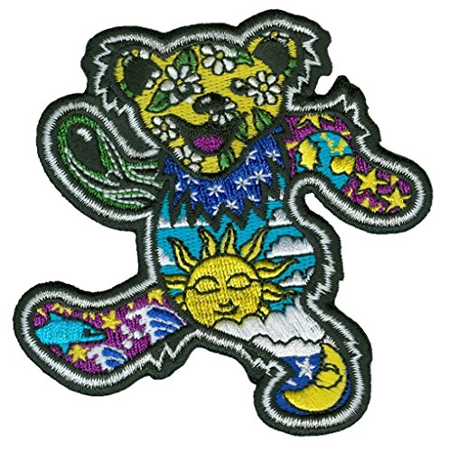 Dancing Bear - Dan Morris, Grateful Dead Embroidered PATCH for Jeans, Jackets, Pants for Men Women and Kids -3.5" x 3.5"