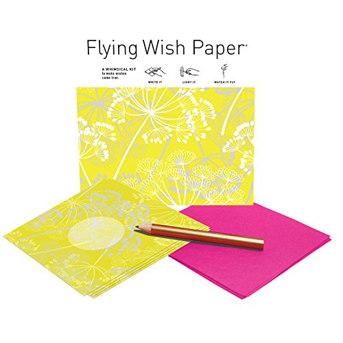 FLYING WISH PAPER® - A Gift for Everyday Wish - MEADOW YELLOW - 5" x 5" - Mini Kits