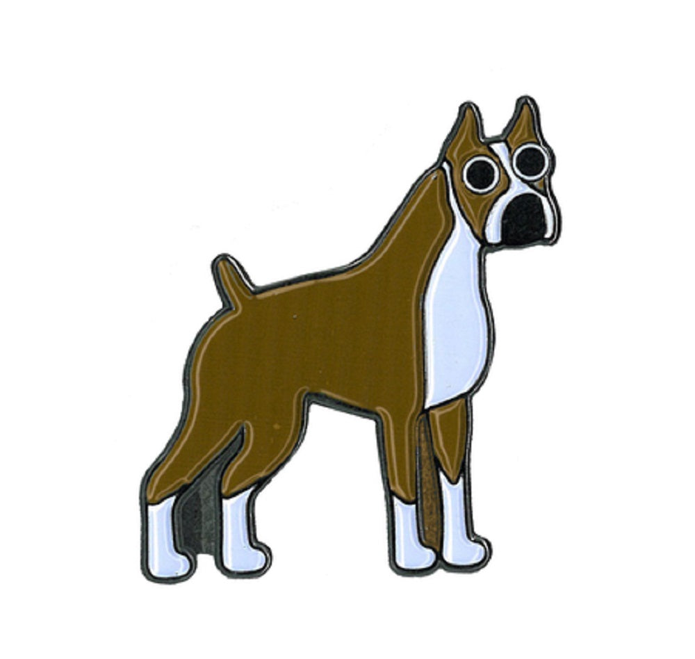 Boxer Enamel Pin - Novelty Funny Cool Boxer Dog - Cute Enamel Lapel PIN - 1" x 1.5"