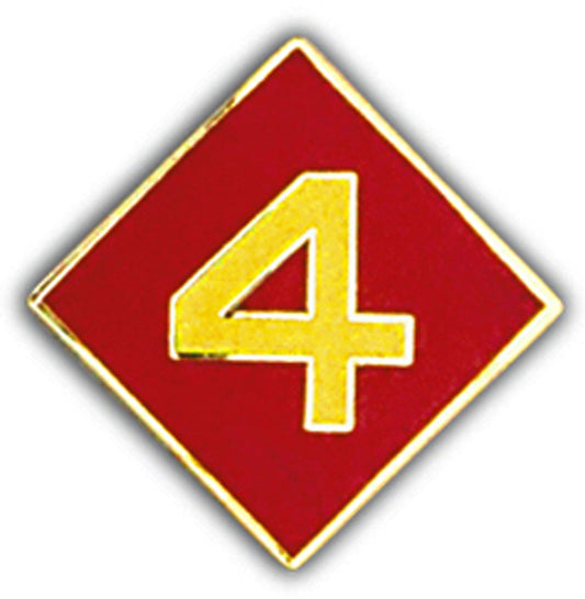 U.S. MARINES, 4TH Division - Original Artwork, Expertly Designed PIN - 1"
