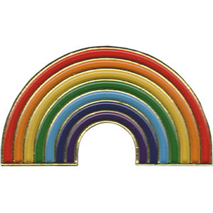 RAINBOWS RAINBOW - Original Artwork, Metal Enamel Lapel Pin - 0.75" x 1.25"