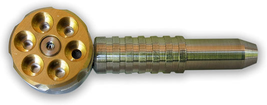Original SIX SHOOTER PIPE - World Famous, Patented, The Genuine Authentic SIX SHOOTER METAL PIPE