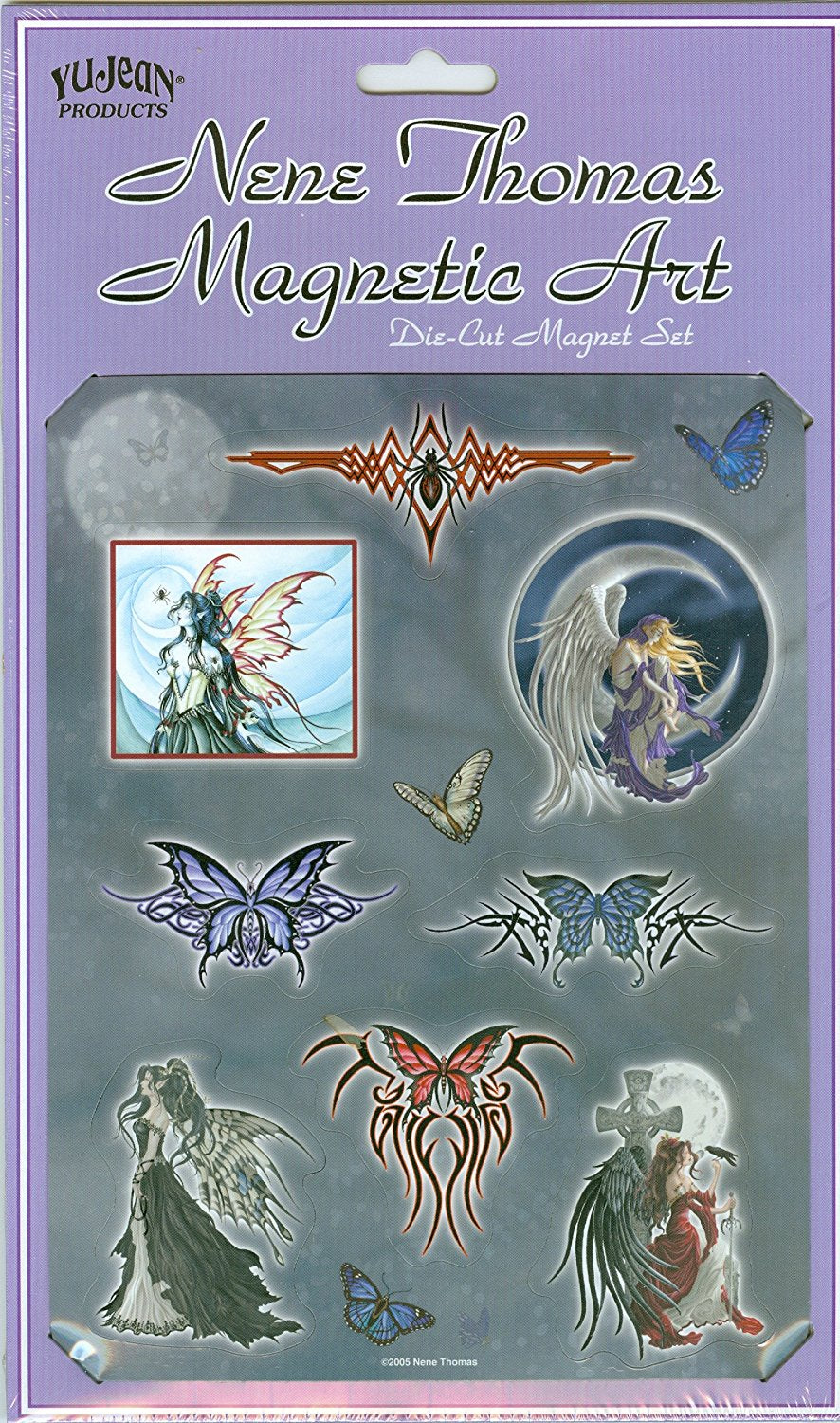 Dark Fairy and Tribal Butterfly by Nene Thomas - Die Cut Magnet Set