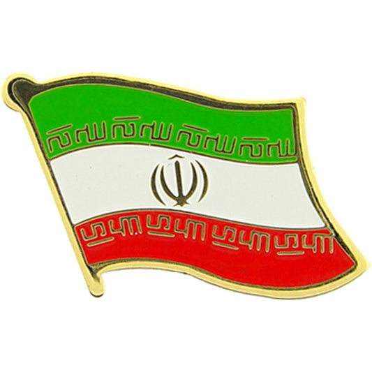 INTERNATIONAL FLAG "IRAN" PIN - Officially Licensed Patriotic Iran Flag Logo Orignal Artwork, Expertly Designed PIN - 1"