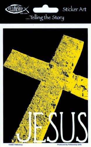 TM Bishop - Jesus Stone Cross - Sticker / Decal