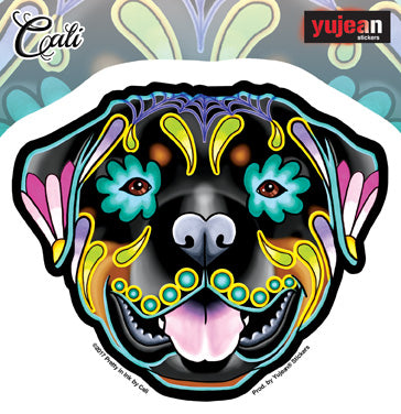 Cali's Rottweiler, Officially Licensed Original Artwork, 5" x 4.3" - Sticker DECAL
