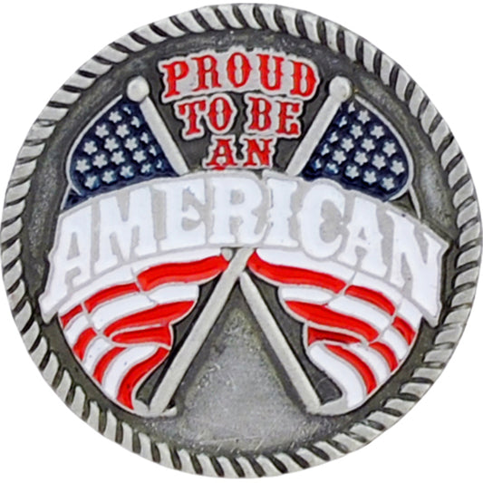 USA & PATRIOTIC, USA FLAG PROUD To Be An AMERICAN - Original Artwork, Expertly Designed PIN - 1"