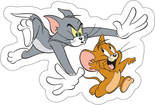 C&D Visionary Tom & Jerry Tom Chasing Jerry Sticker, Multi-Colored
