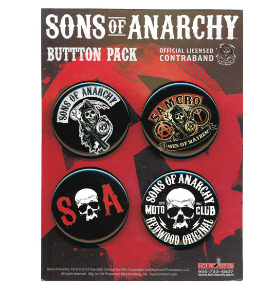 Sons of Anarchy 4 Pack Button Collection