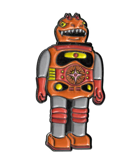 SUNNY BUICK GODZILLA ROBOT PIN - Original Artwork Backpack Enamel Lapel PIN - 1.5"