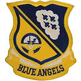 USN, BLUE ANGELS - Embroidered Patches, Iron On Patch - 5.25"