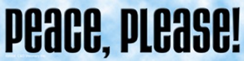 Licenses Products Peace Please Sticker