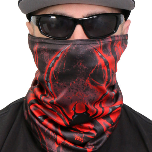 BLACK WIDOW, TUBE NECK GAITER - Soft Breathable 100% Polyester Microfiber Lined Neck Warmer Face Cover NECK GAITER MASK