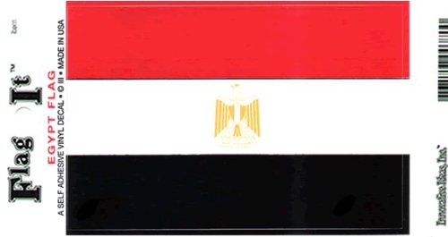 Egypt flag decal for auto, truck or boat