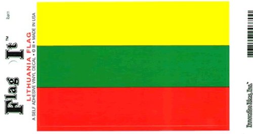 Lithuania flag decal for auto, truck or boat