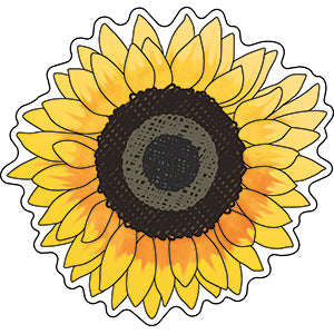 SUNFLOWER STICKER, Sunflower Logo with White Border Artwork Decal STICKER