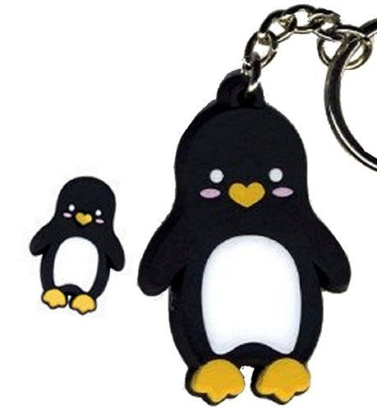 Penguin designed by Krisgoat, Officially Licensed Artwork - Rubber Keychain