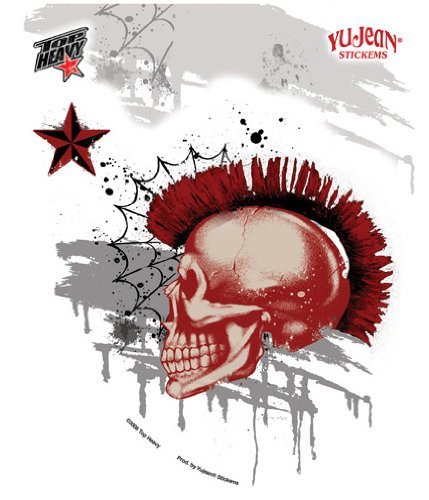 Top Heavy - Mohawk Skull - Sticker / Decal