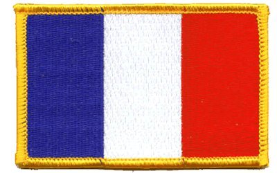 France iron-on embroidered patch