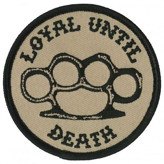 LOYAL UNTIL DEATH, Bikers PATCH, Thread Rayon Iron-On Heat Sealed Backing / Sew-On Embroidered PATCH - 3" x 3"