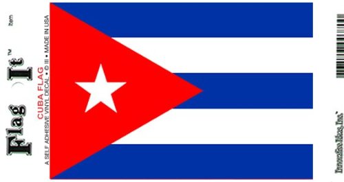 Cuba flag decal for auto, truck or boat