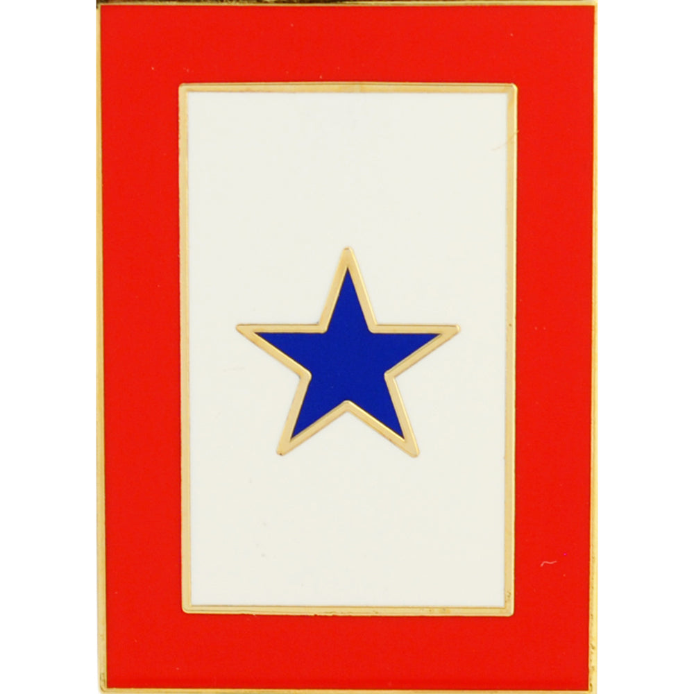 USA & PATRIOTIC, FAMILY MEMIN Service BLUE STAR Large - Artwork, Expertly Designed PIN - 1.5"