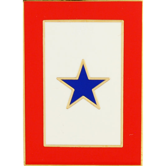 USA & PATRIOTIC, FAMILY MEMIN Service BLUE STAR Large - Artwork, Expertly Designed PIN - 1.5"