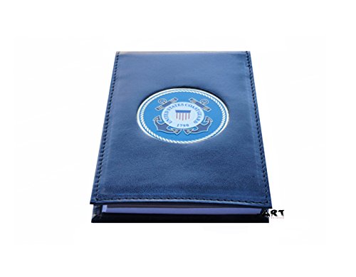 Military Spiral Notebook Cover with Medallion, Official US COAST GUARD Note Pad