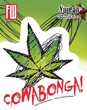 Frank Wiedemann - Cowabonga Green Leaf - Sticker / Decal