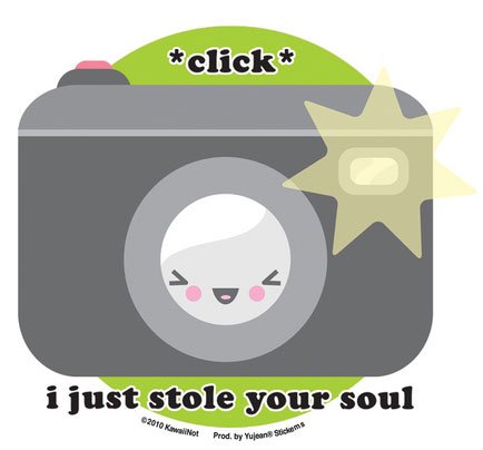 Kawaii Not - Click I Just Stole Your Soul Camera - Sticker / Decal