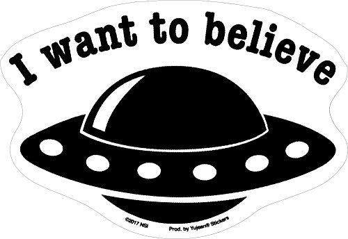 I Want To Believe Celestial, Officially Licensed Original Artwork, 3.4" x 5" - Sticker DECAL