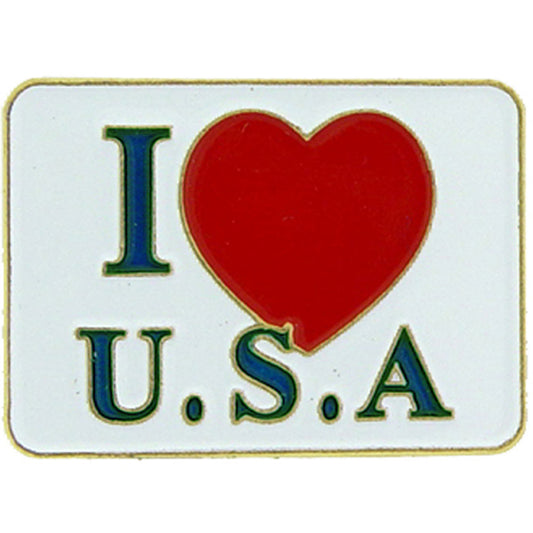 USA & PATRIOTIC, USA I LOVE USA - Original Artwork, Expertly Designed PIN - 1.125"
