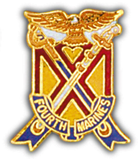 U.S. MARINES, Marines 4th Regiment - Original Artwork, Expertly Designed PIN - 1"