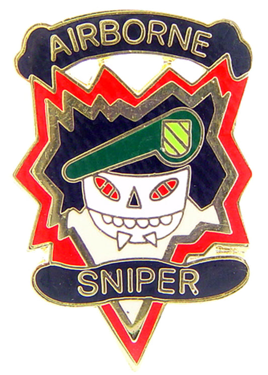 U.S. ARMY, SPECIAL AIRBORNE SNIPER - Original Artwork, Expertly Designed PIN - 1"