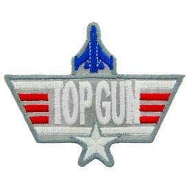 USN, TOP GUN GREY - Embroidered Patches, High Quality Sew On Iron On Patch - 3.5"