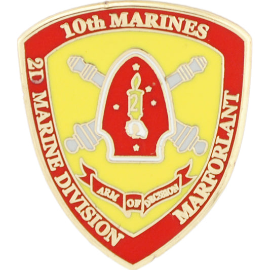 U.S. MARINES, Marines 10th Regiment - Original Artwork, Expertly Designed PIN - 1"