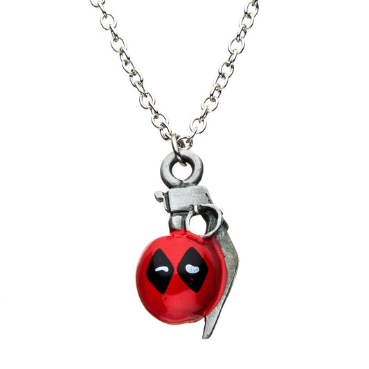 Marvel Deadpool Grenade, Officially Licensed Pendant Necklace