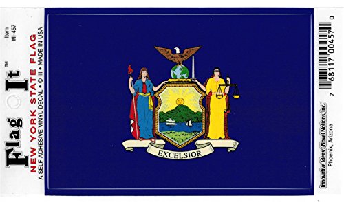 New York flag decal for auto, truck or boat