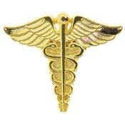 ARMY MEDIC CADUCEUS - Original Artwork, Expertly Designed PIN Gold - 1"