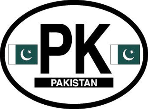 Pakistan oval decal for auto, truck or boat
