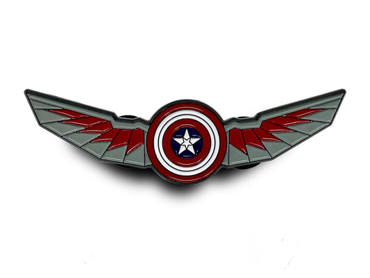 THE FALCON WINGS w/ CAPTAIN AMERICA SHIELD PIN - Official Marvel Disney+ THE FALCON AND THE WINTER SOLDIER Lapel PIN