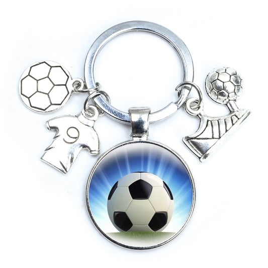 Soccer Ball Keychain - World Cup Soccer Ball Charms, Soccer Peace Symbol Key Holder Keyring