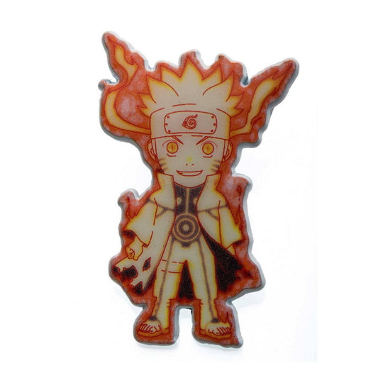 NARUTO CHIBI FLAMING PIN, Officially Licensed Original Anime Figure "Naruto" The Young Ninja Chibi Flaming Enamel Pin